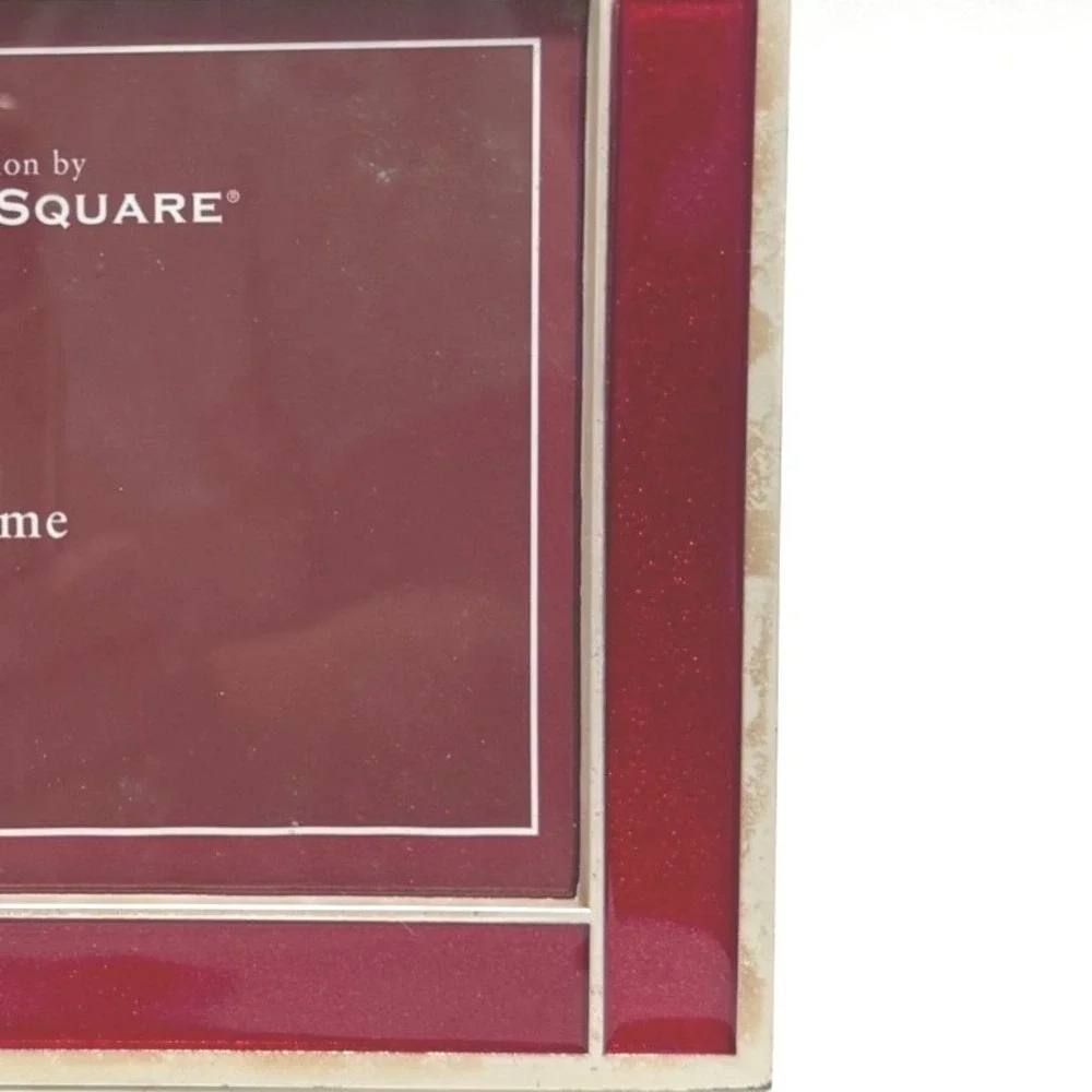 St Nicholas Square Christmas Holiday Jewel Red 4x6 Photo Frame Stocking Charms